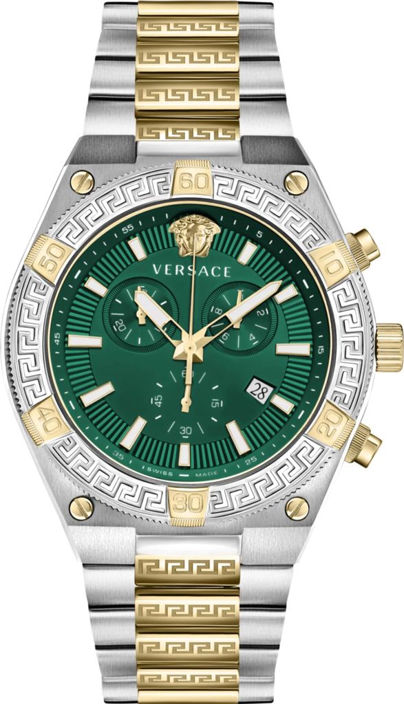 A studio shot of a watch on a white background.
