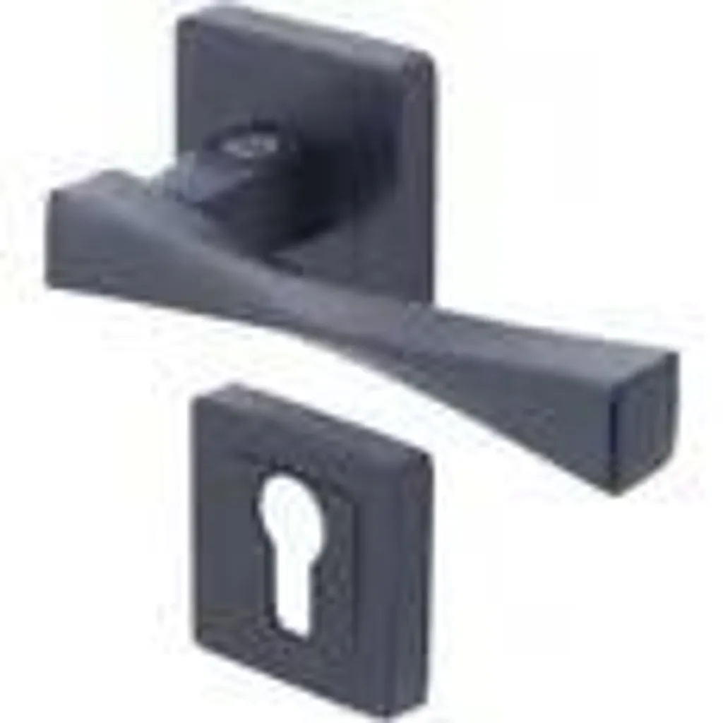 Poignée de porte YALE Verona YPP7-V-PE carrée noire pour cylindre 7mm