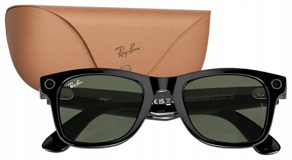 Ray-Ban 50 mm Meta Wayfarer-Brille, Schwarz One Size Produktbild 
