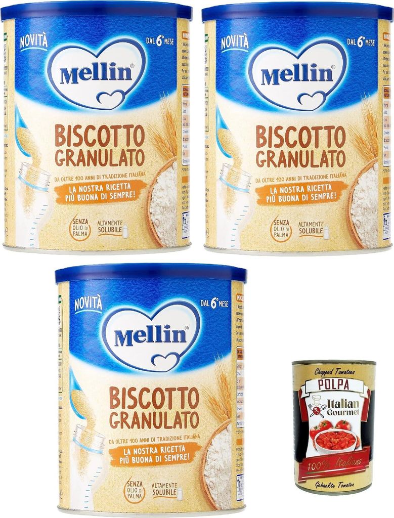 Mellin Biscotto Granulato, 3x 400g + Italian Gourmet polpa Produktbild 