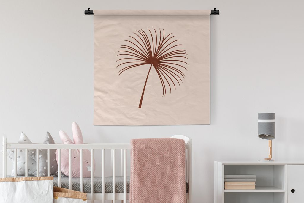 MuchoWow Wandteppich Wandbehang Sommer - Pflanze - Pastell 90x90 cm Tapisserie Dekoration Wandtuch - Wandaufhänger