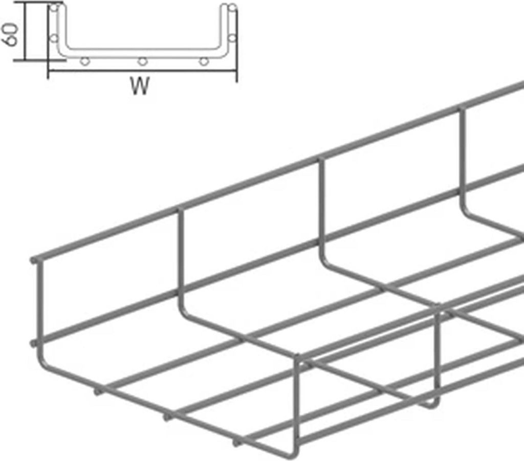 Vergokan Gitterbahn, leicht, H=60, B=100, sendzimirverzinkt, 1 Stk.