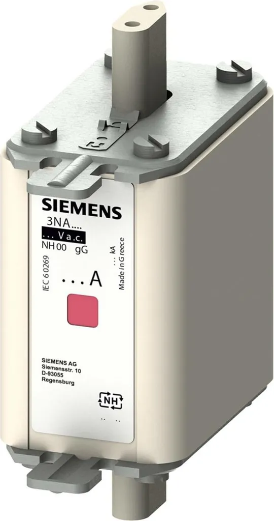 Fusible NH Taille 000 Siemens 3NA7830-7 100A gG pour Armoire Élec