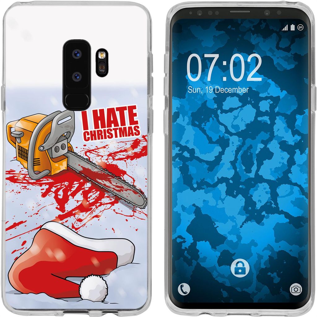 PhoneNatic Case kompatibel mit Samsung Galaxy S9 Silikon-Hülle X Mas Weihnachten Hate X-Mas M8