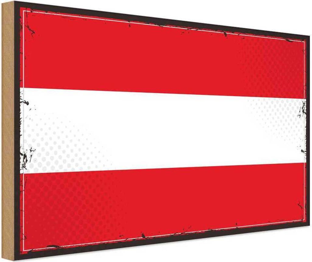 vianmo Holzschild 30x40 cm Österreich Retro Austria Flagge Europa