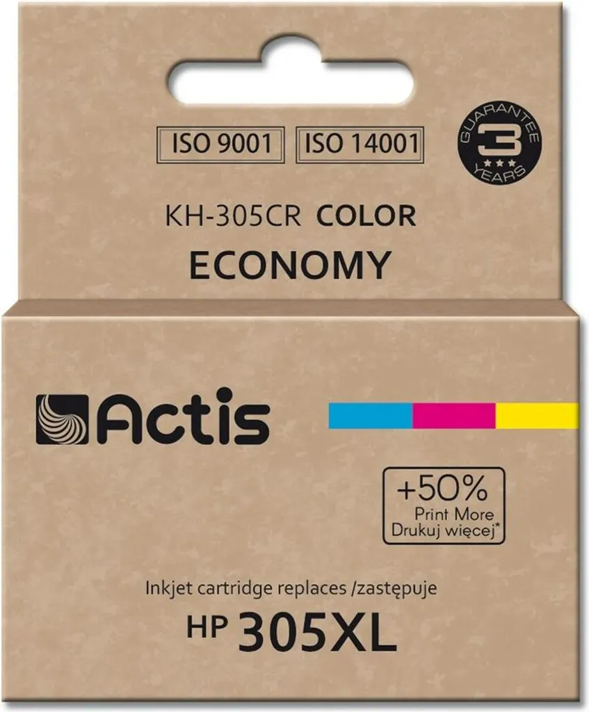 Cartouche Actis KH-305CR Couleur : Finis les Problèmes d'Encre HP 305