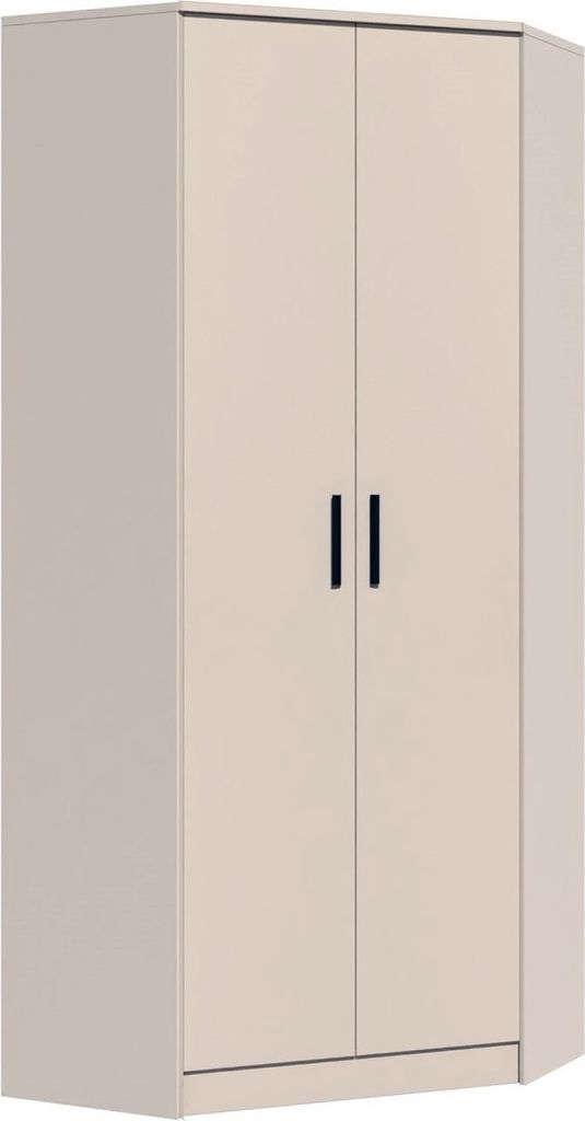 Marmex Möbel Eckkleiderschrank mit Einlegeböden GRANT G8 Cashmere 91x195x91 cm