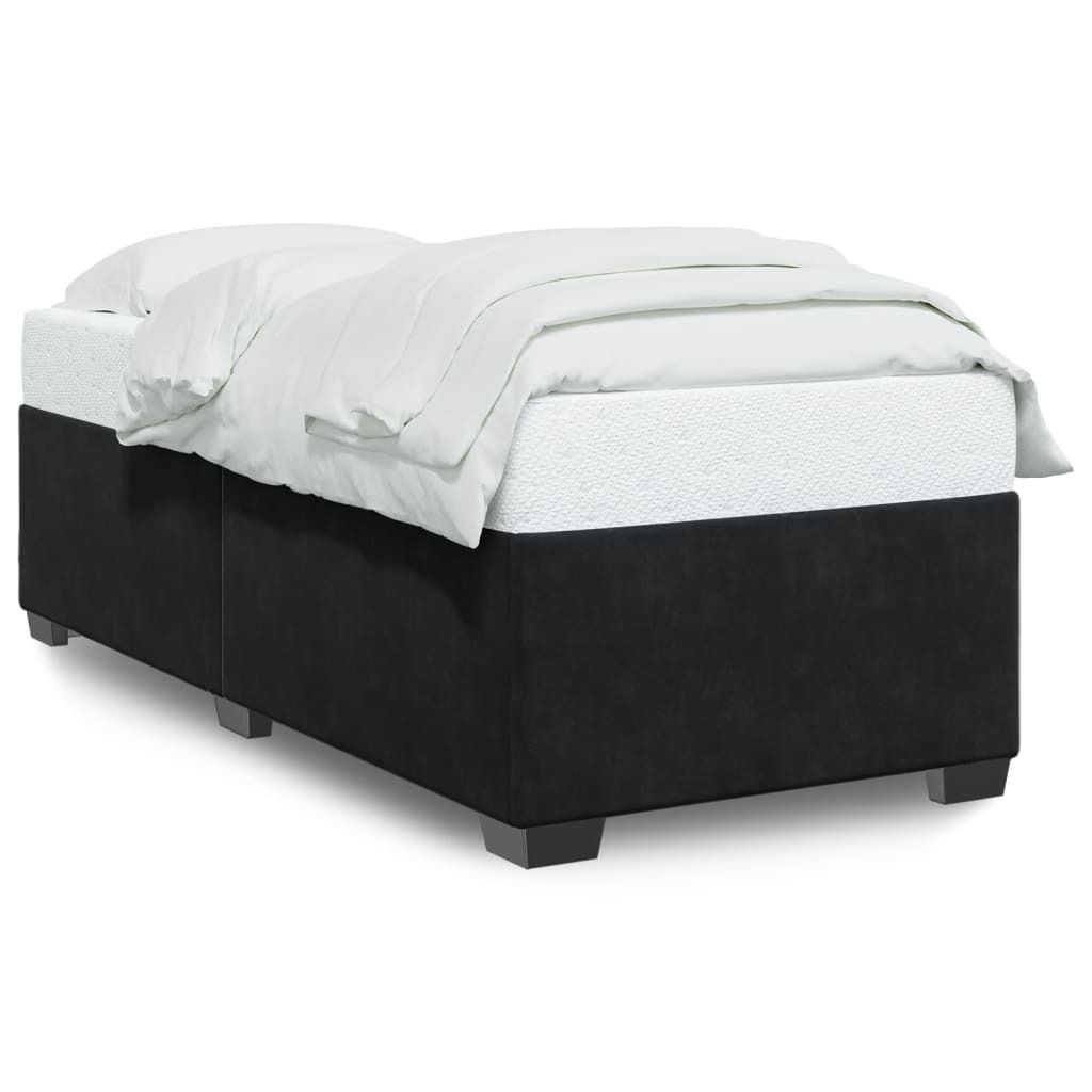 vidaXL Bettgestell Schwarz 90x200 cm Samt Produktbild 
