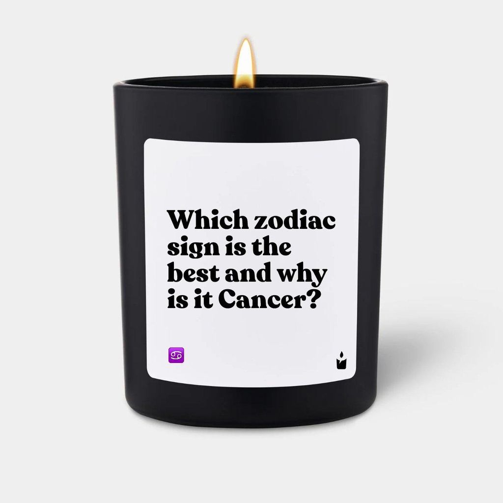 ChattyCandles Duftkerze Schwarz Flowery Which zodiac sign is the best and why is it Cancer?