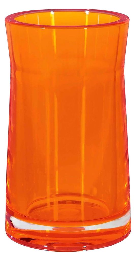 Sydney-Acryl Zahnbecher, klar/orange