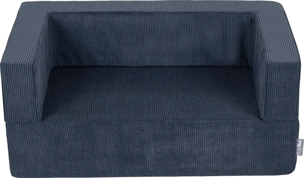 KiddyMoon Divano per Bambini in Schiuma Blu Scuro - Morbido e Versatile - 7