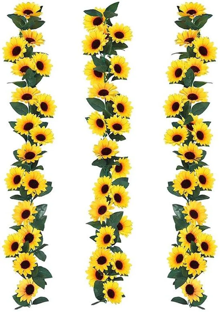Set de 3 cerceaux fleuris décoratifs en fleurs de soie pour la maison
