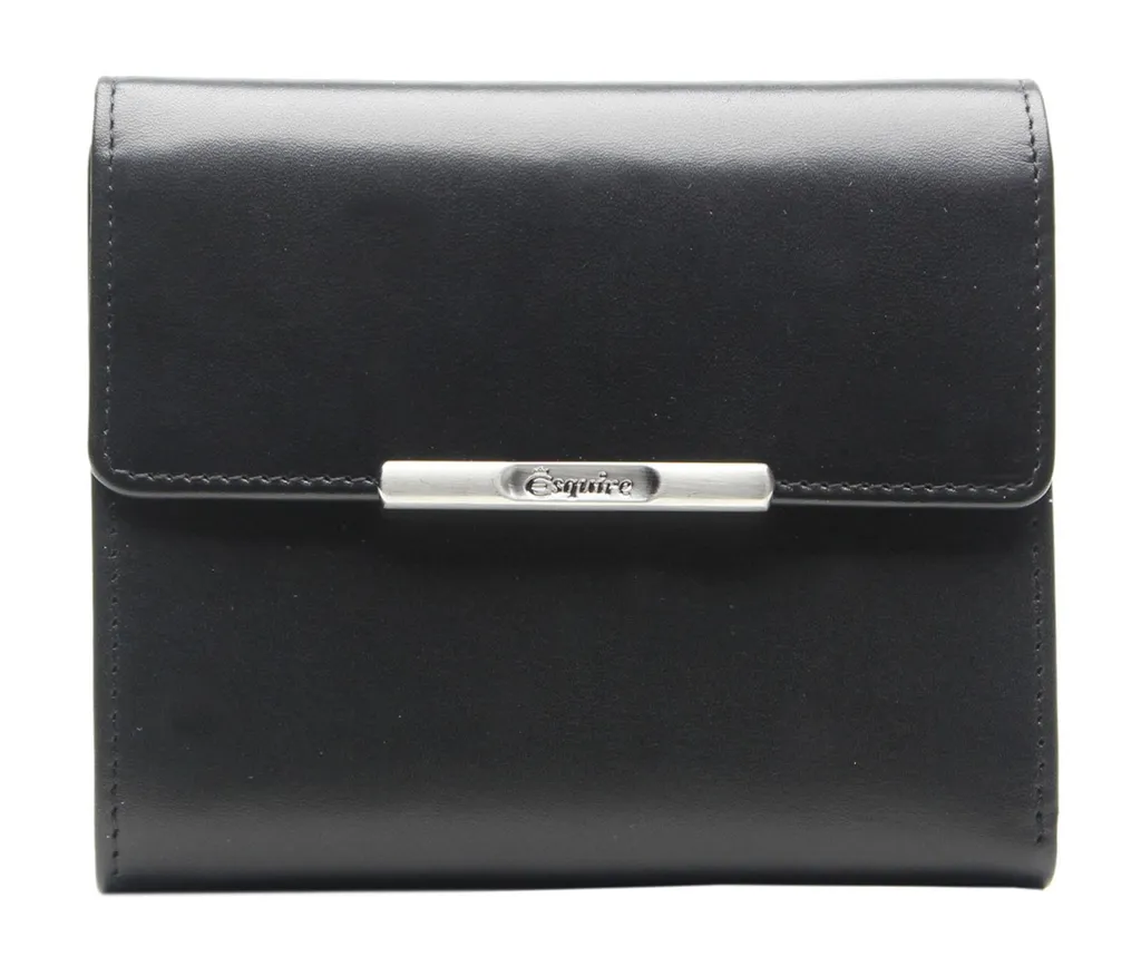 Portefeuille Cuir RFID Esquire Helena Noir - Protégez vos Cartes Bancaires