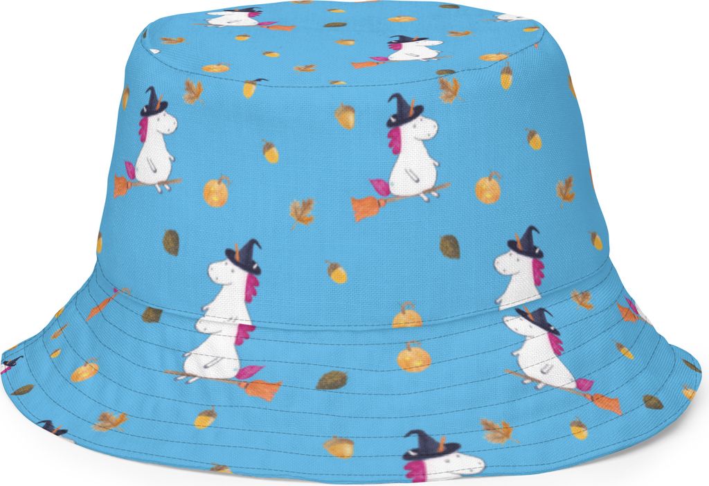 Mr. & Mrs. Panda Anglerhut Einhorn Hexe Größe S/M - Blau - Geschenk, Teufel, Frau, Schlapphut, Bucket Hat, Freundin, Sonnenhut, Fischerhut, Booni...