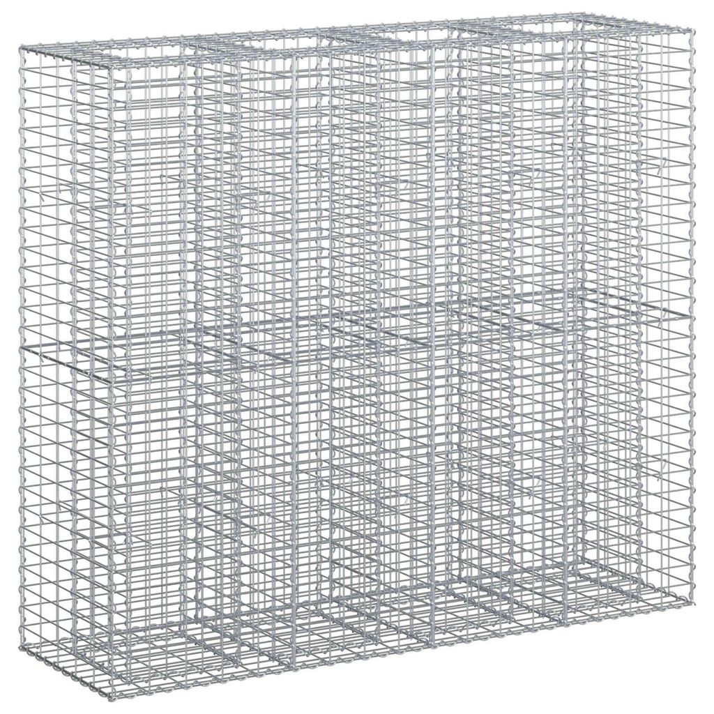vidaXL Gabionen Hochbeet 2 pcs Silber 170 x 50 x 150 cm