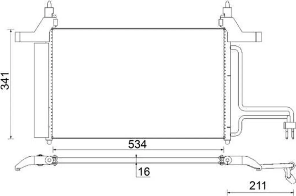 Condenseur A/C Fiat Stilo 1.2-2.4 Kpl - Radiateur de Climatisation Neuf