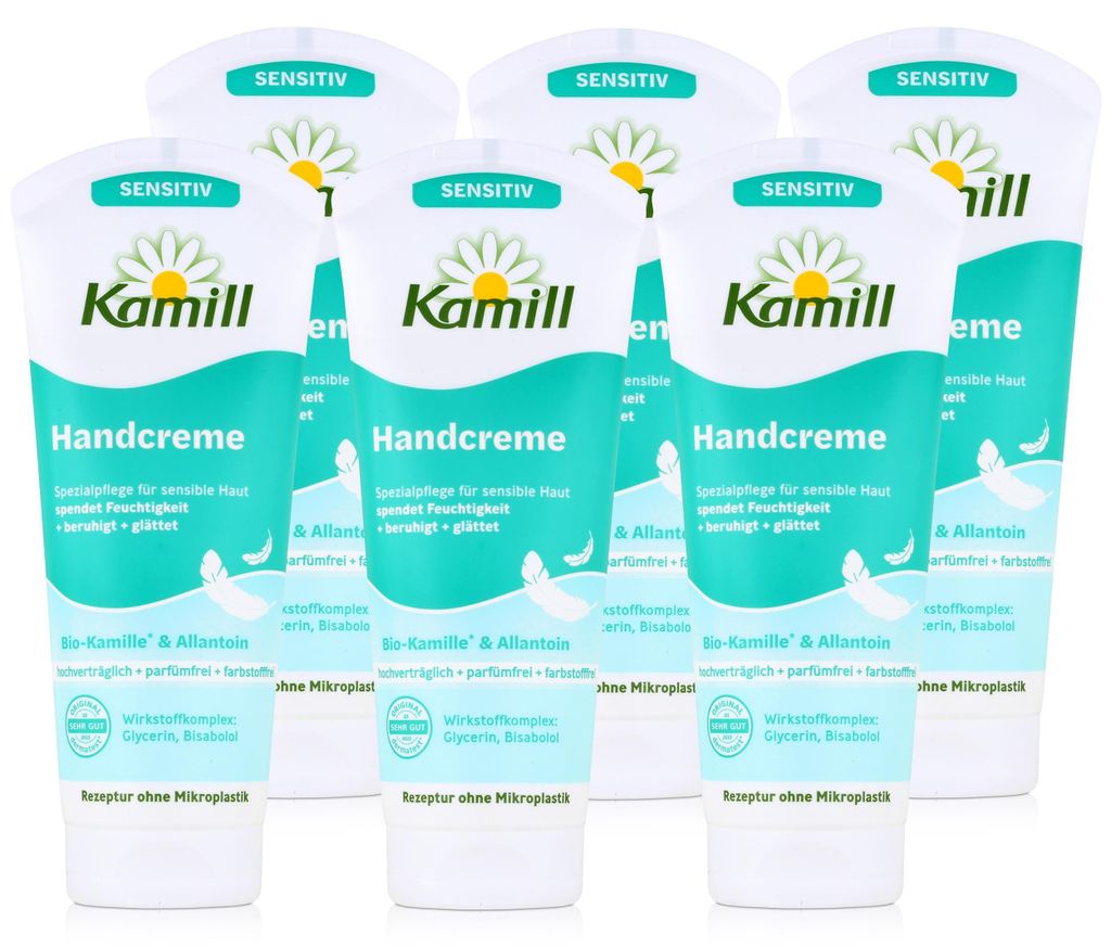 Kamill Handcreme Sensitiv 100ml mit Bio Kamille & Allantoin (6er Pack)