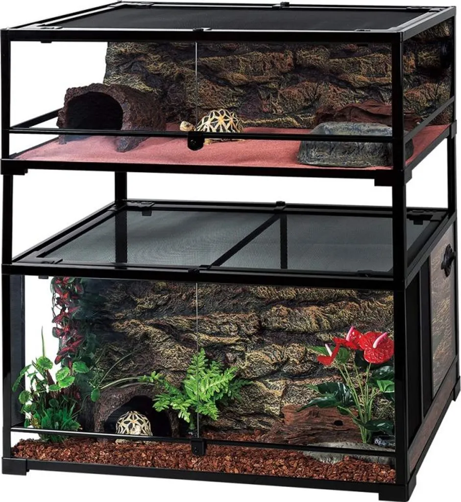Entretoises Stacker 17cm Repti-Zoo : Stabilité et ventilation optimales