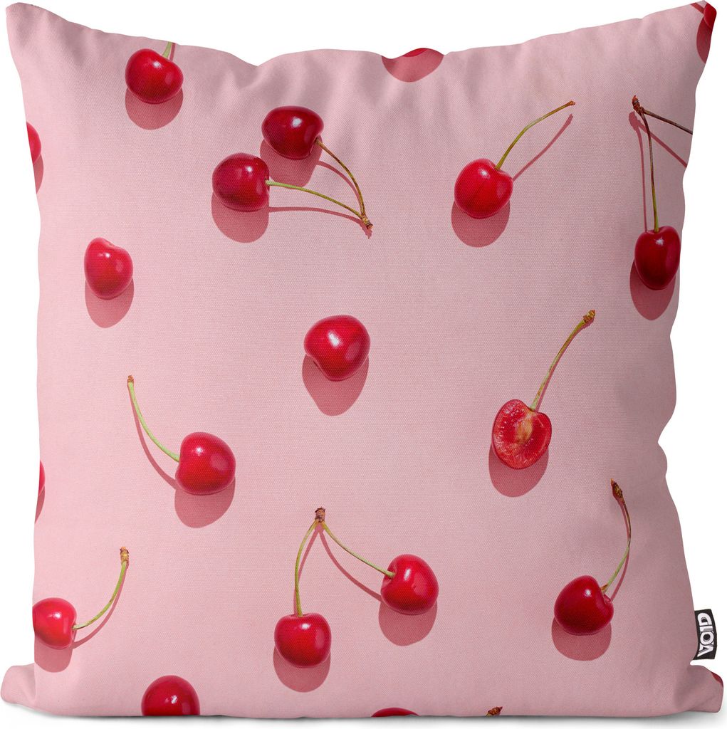 VOID Kirschen Pink Obst Sommer Muster Kissenbezug Kissenhülle dekoration wasserfest Outdoor Garten Kissen bezug deko