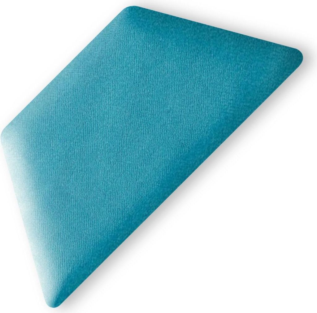 TAPHICEROS Halb Hex Wandpaneel Polsterpaneel, 30x15 cm, Oben/Unter, 1stk, SWING 11, Azurblau, Wandkissen Halb Hexagon Wandpolster Kopfteil für Be...