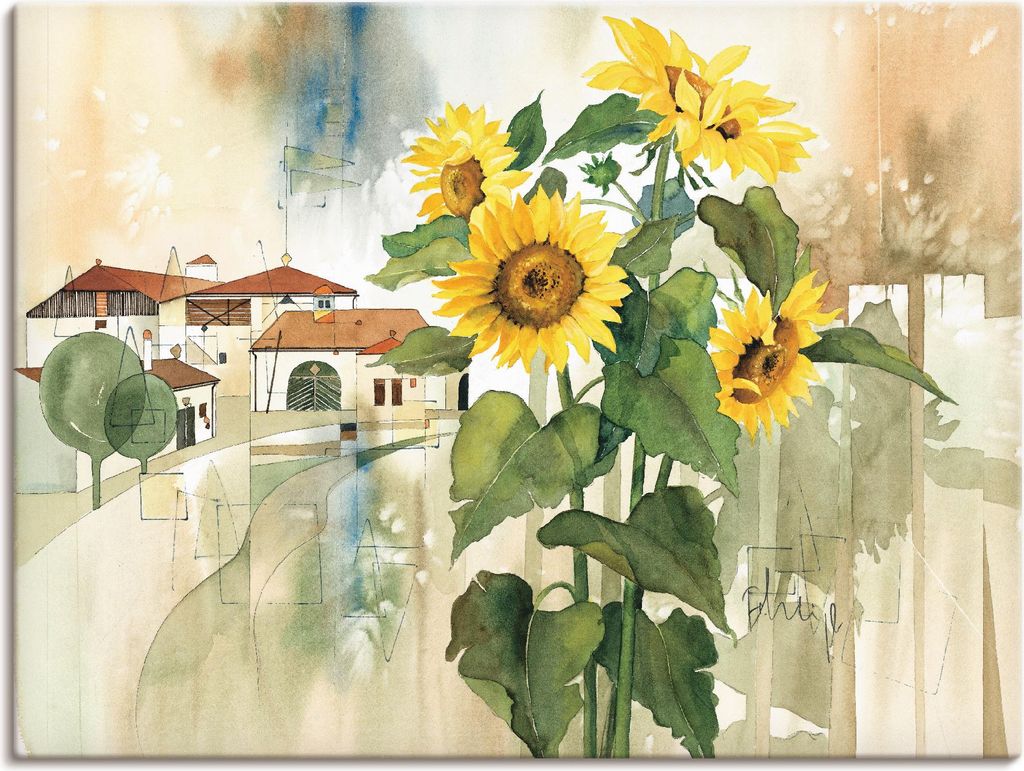 ARTland Leinwandbild Gruss der Sonnenblume Größe: 40x30 cm