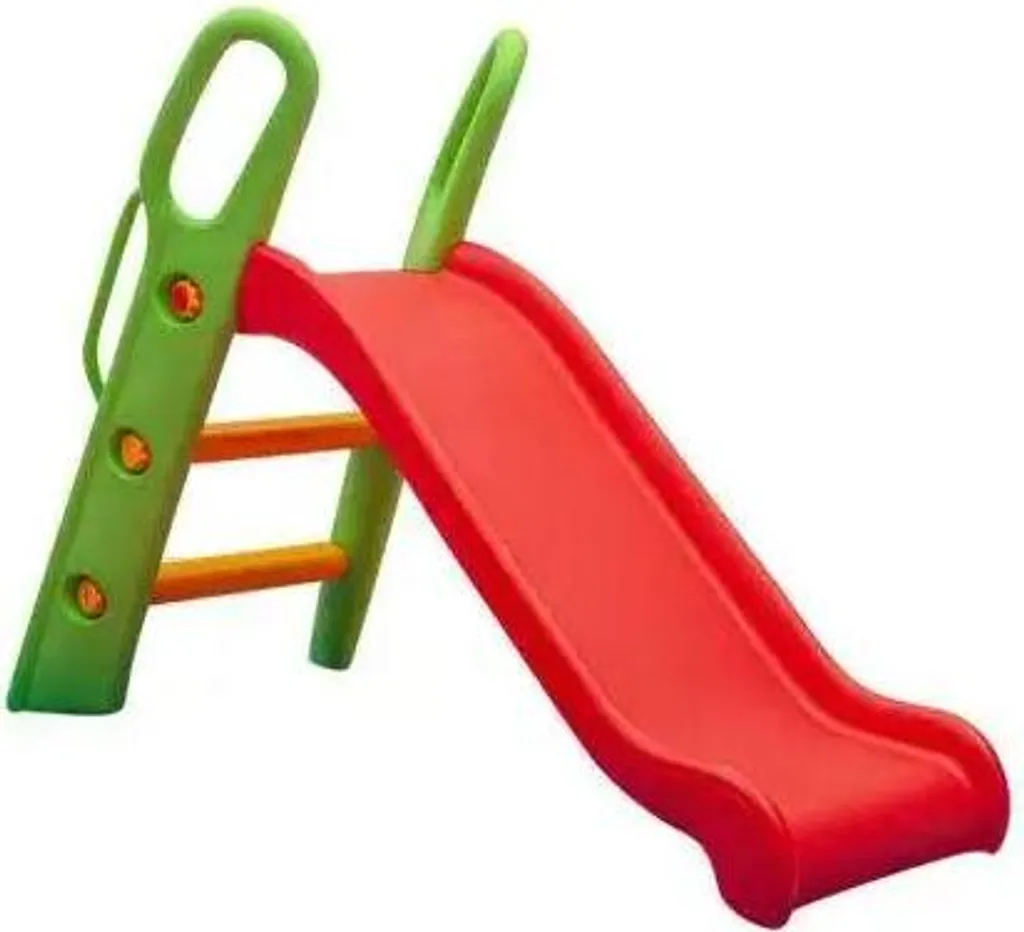 Toboggan en plastique King rouge-vert pour jardin enfant extérieur