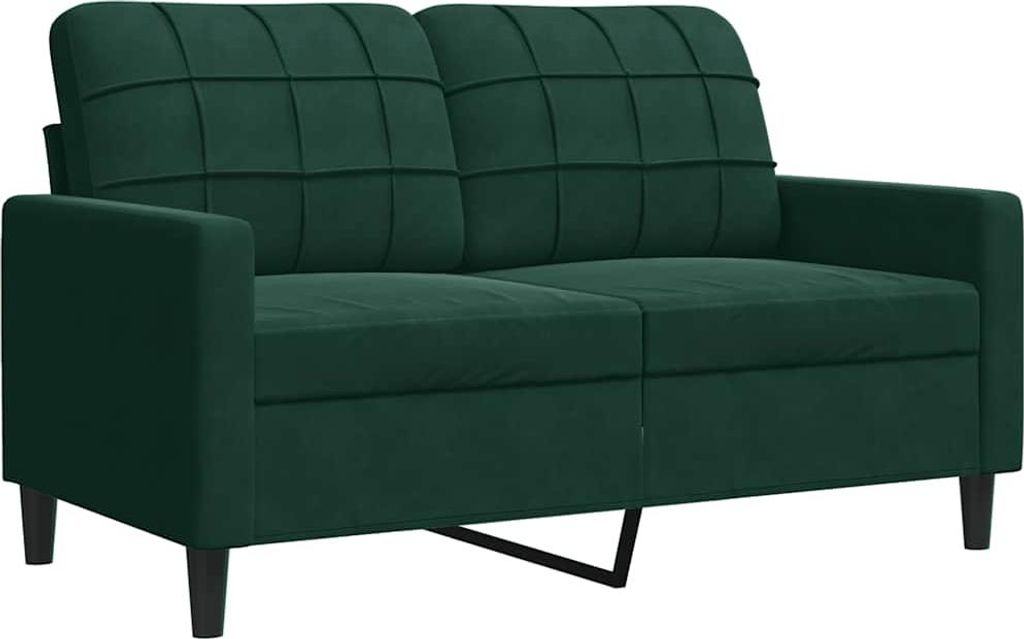 vidaXL 2-Sitzer-Sofa Dunkelgrün 120 cm Samt