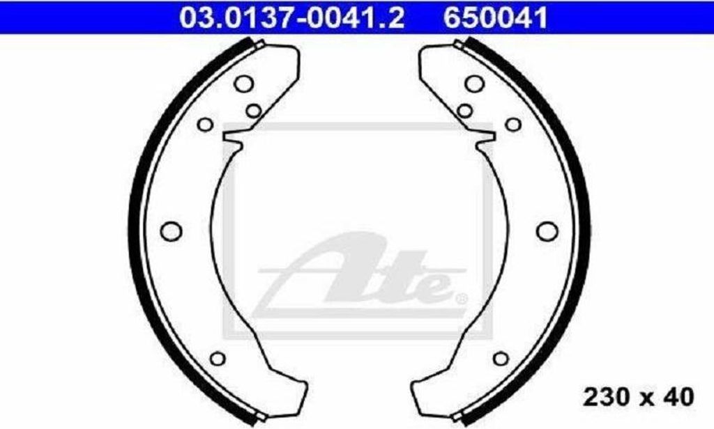 Set di ganasce freno ATE 03.0137-0041.2 Immagine del prodotto 