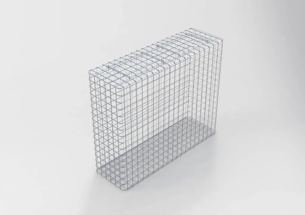 Gabion en mailles 5x5 cm traité anticorrosion 102x82 cm tout soudé