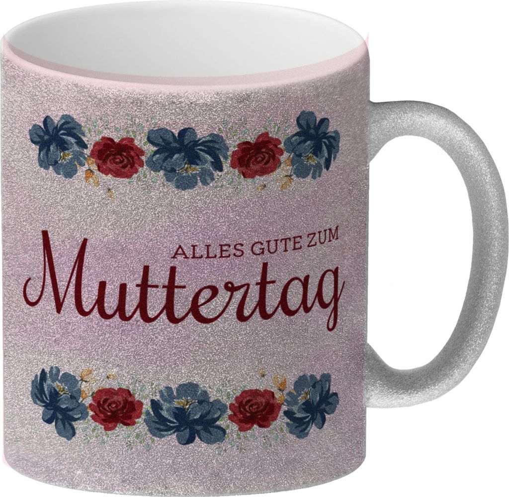 Alles Gute zum Muttertag Glitzer-Kaffeebecher