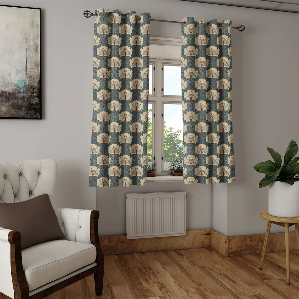 Tenda Art Nouveau ABAKUHAUS 280x225cm | Elegante Floreale per Soggiorno - 4