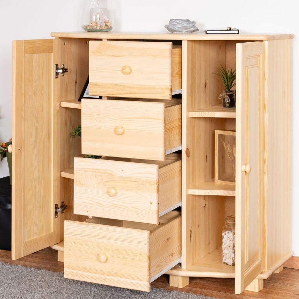 Kommode Massivholz 051 - 100 x 100 x 47 cm (H x B x T)