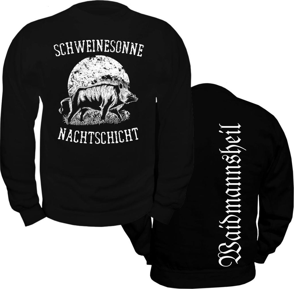 Herren Sweatshirt Schweinesonne