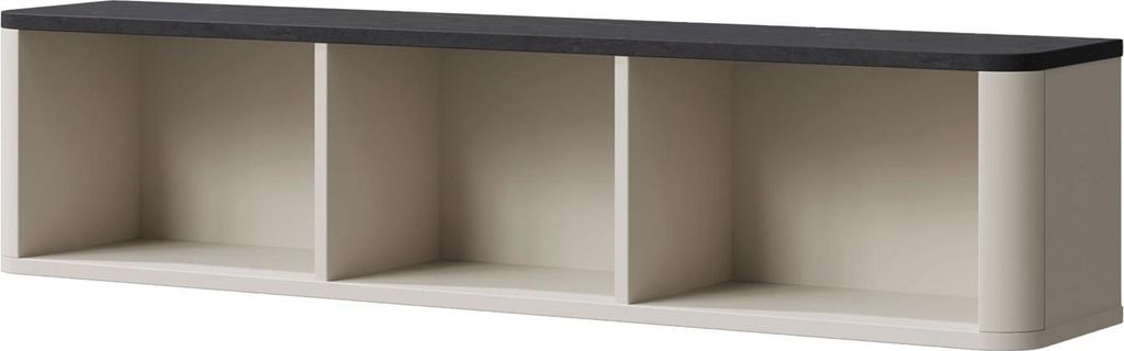Wandregal Marly Hängeregal 150x30x22cm Farbe wählbarKaschmir / Graustein130x30x25cm
