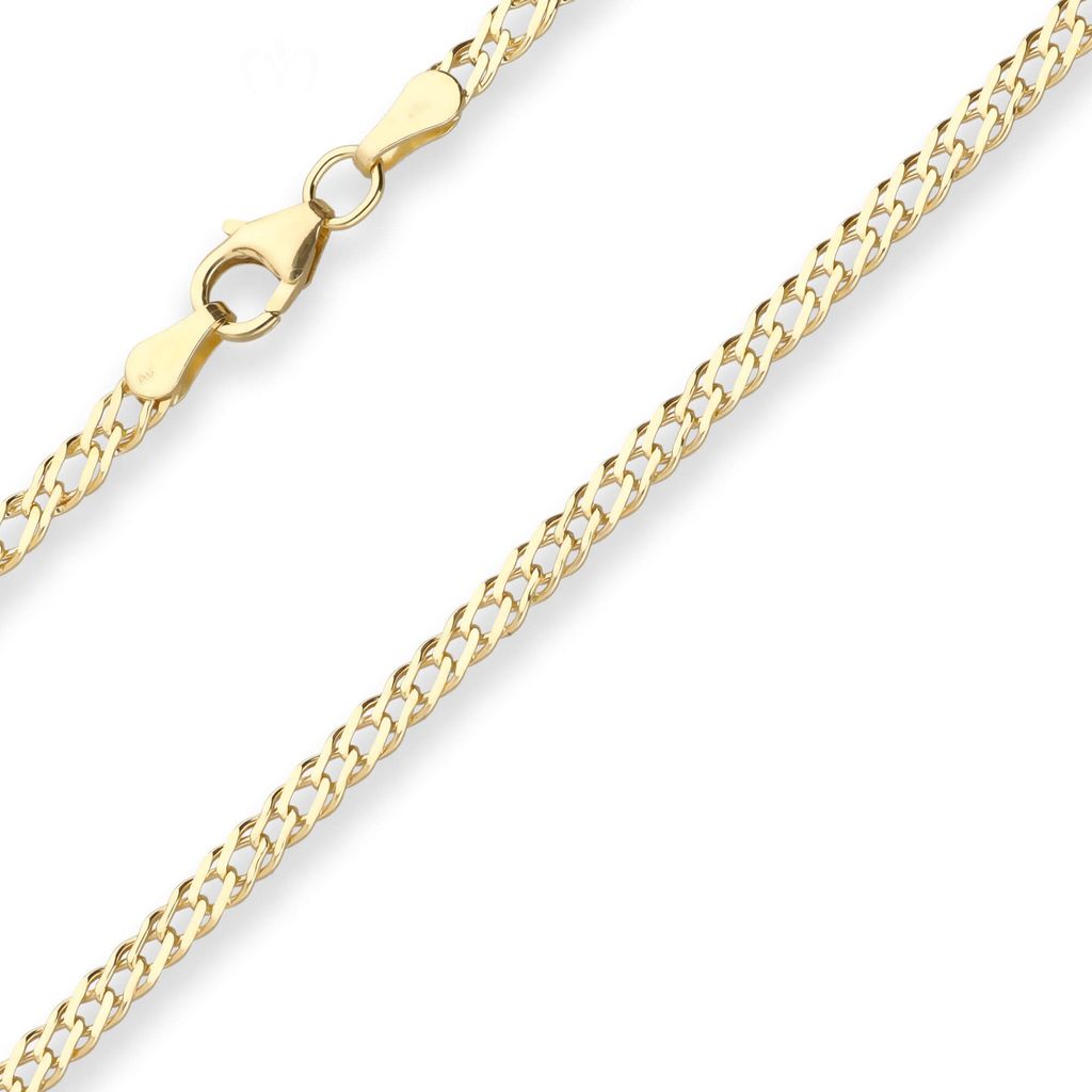 2,9mm Armband Zwillingspanzerkette Armschmuck aus 333 Gold Gelbgold 18cm