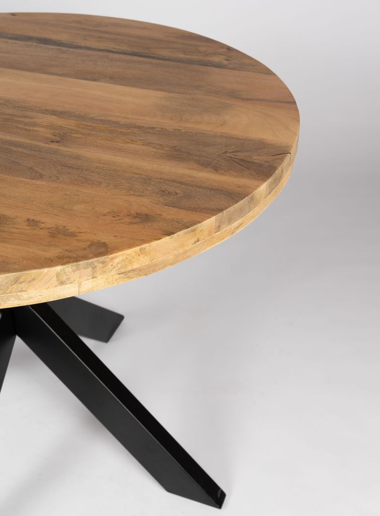 Zita Home Esstisch 110cm rund echtes Massivholz mit Produktbild 7