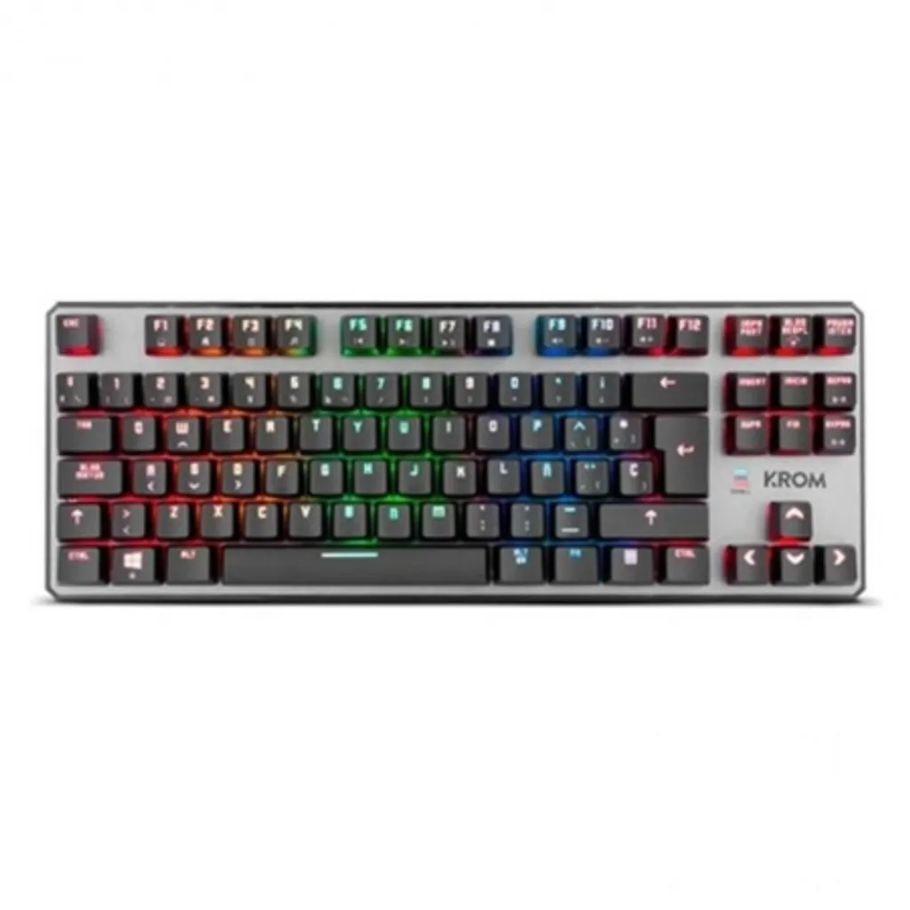 Clavier Gaming TKL Krom Noir compact pour optimiser votre espace