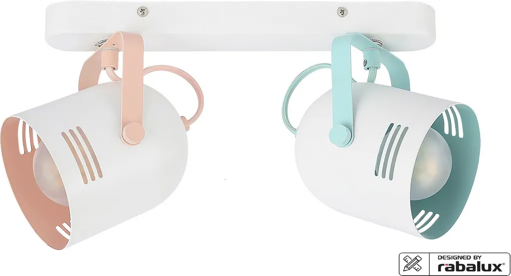 Faretto Doppio Rabalux 7013 Minuet E14 Metallo Bianco per Soffitto - 1