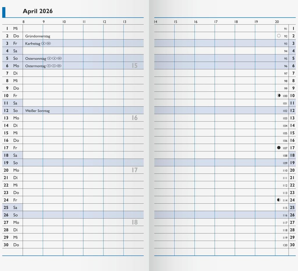 Ersatzkalendarium Modell 750 Monats-Sichtkalender 2026 Produktbild 