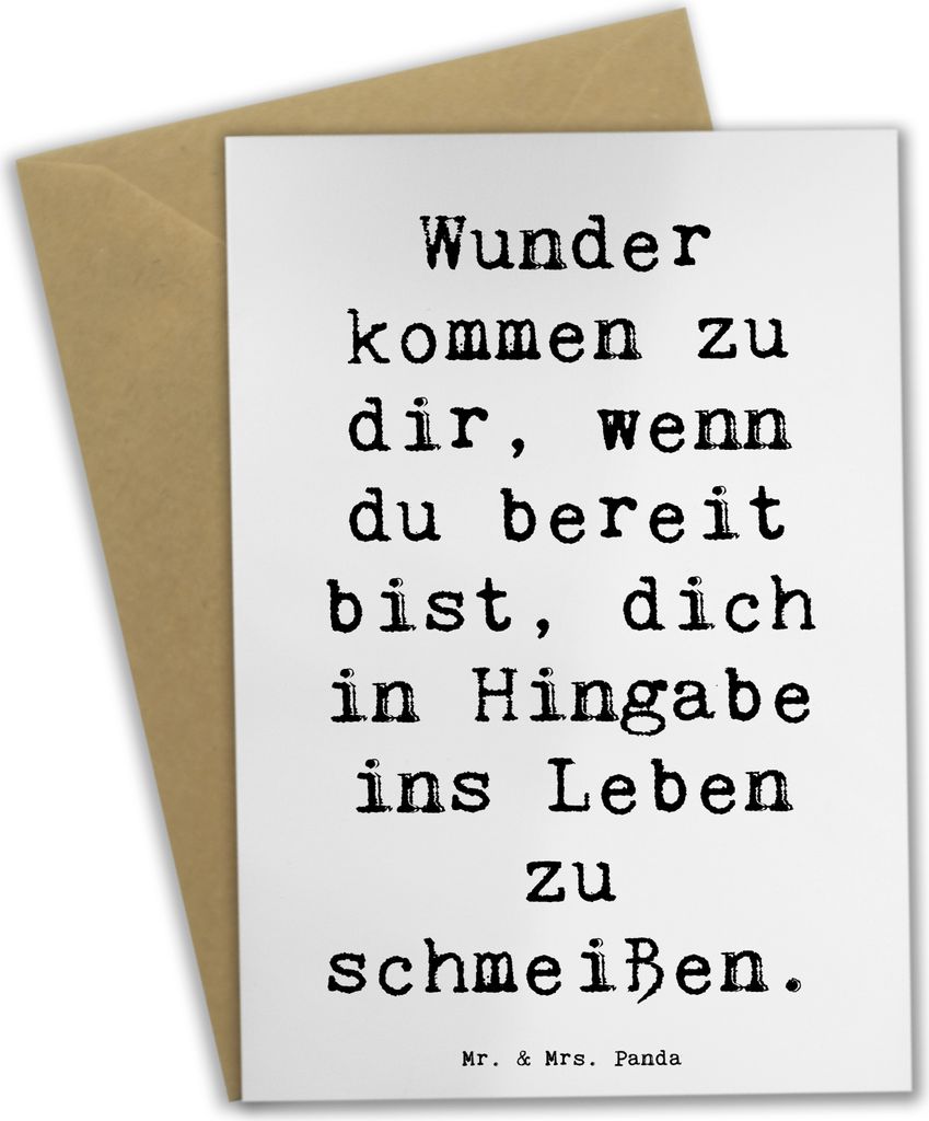 Mr. & Mrs. Panda Glückwunschkarte Spruch Wunder Hingabe - Produktbild 