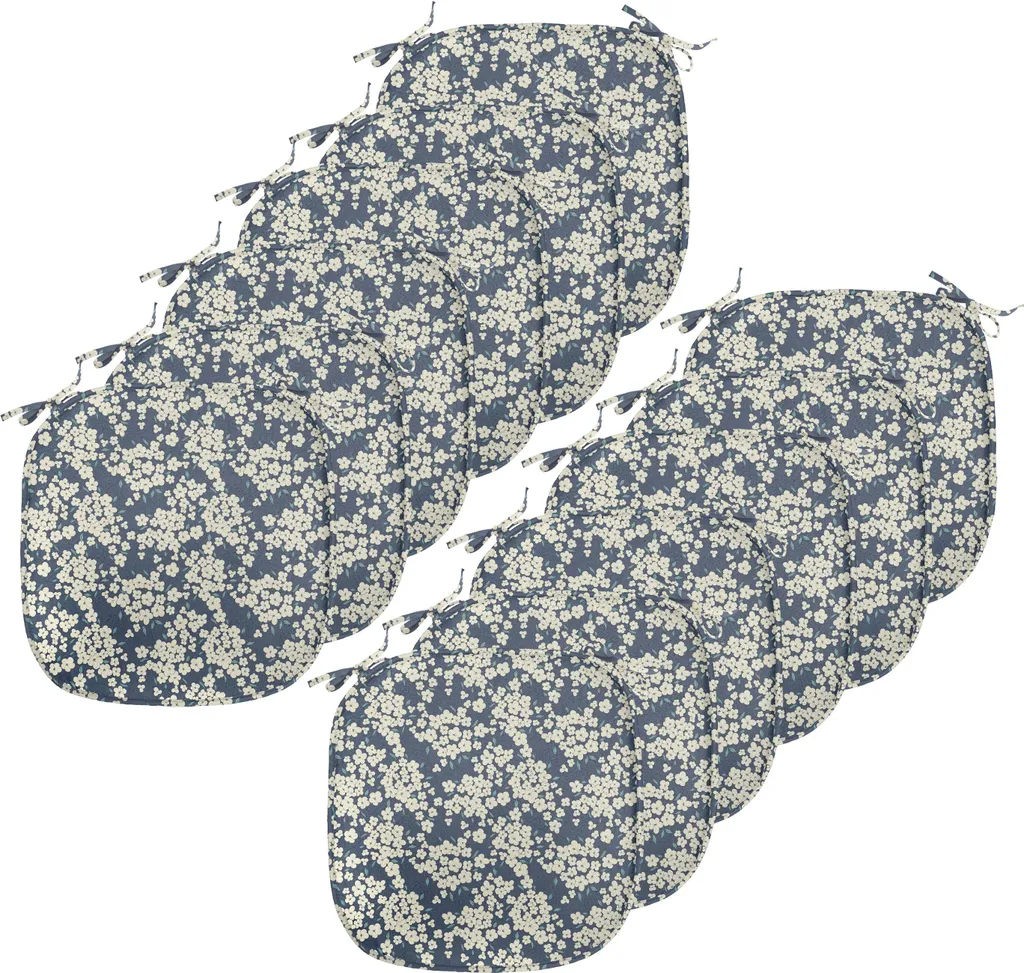 Cuscini Sedie Antimacchia 40x40 - Set 12 ABAKUHAUS Blu e Avorio