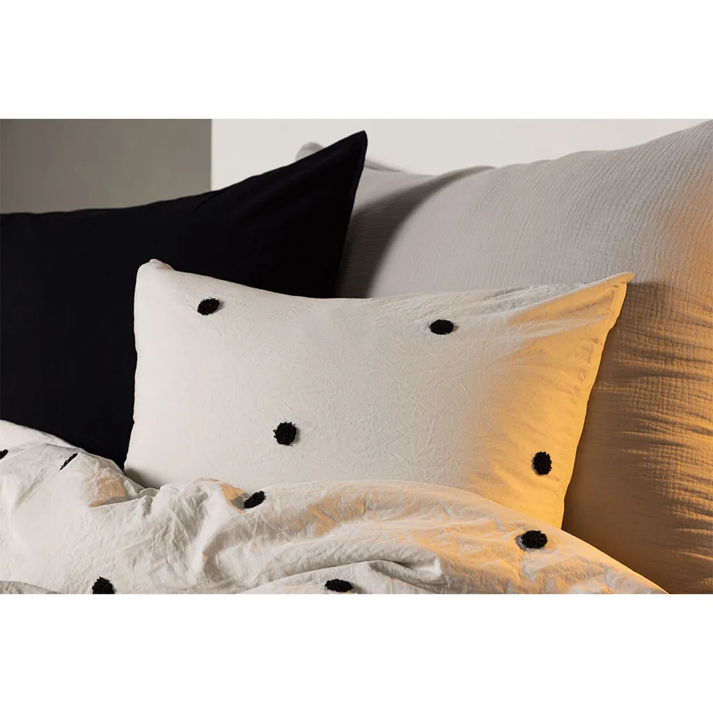 Housse de couette Loke gris clair - Parure de lit complète 3 pièces