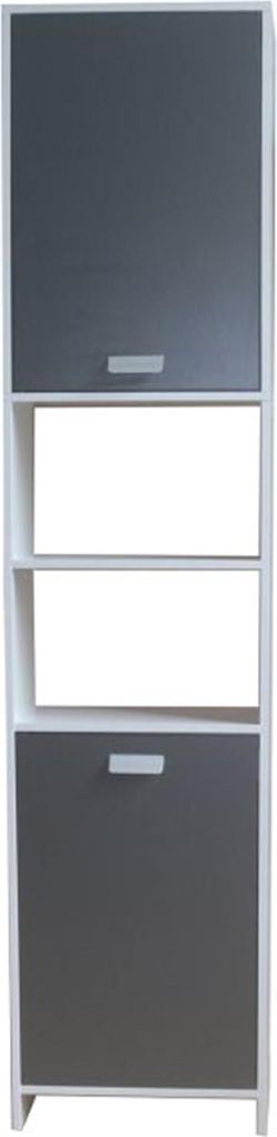Badschrank Hochschrank Thekla mit Türen und Ablagen Produktbild 