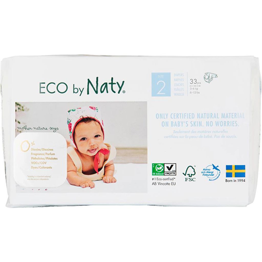 Eco by Naty Größe 5 pflanzliche Premium-Windeln für empfindliche Haut,80 Windeln 