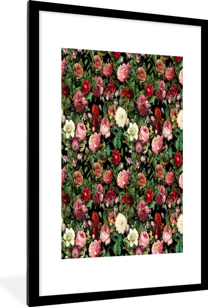 MuchoWow® MuchoWow® Gerahmtes Poster Blumen - Vintage - Produktbild 