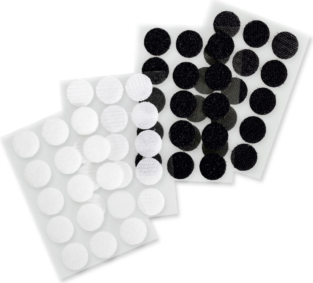 folia Klettpunkte Durchmesser: 20 mm schwarz und weiß 2 x 15 Stück