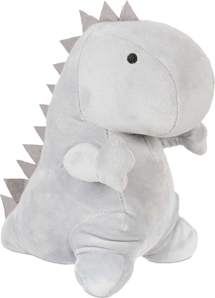 Butée de porte dinosaure en tissu gris 23 cm rembourrée de sable