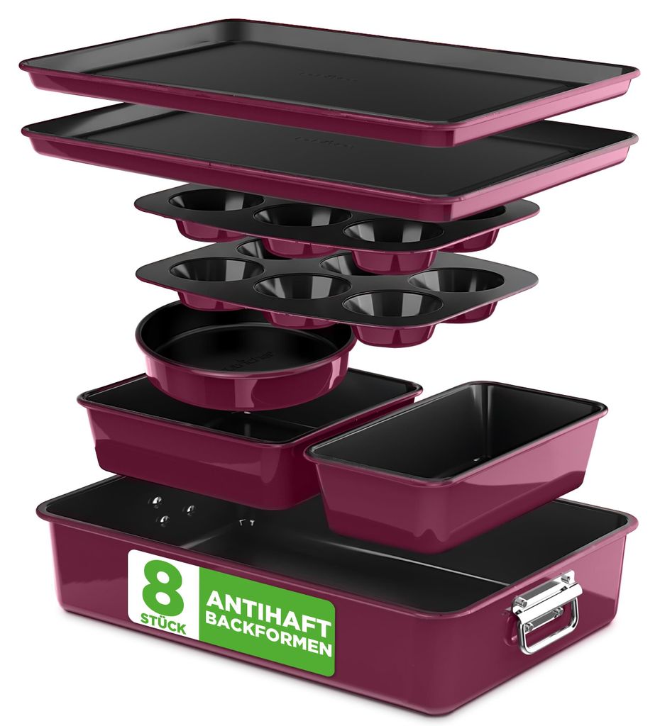 NutriChef Backformen Set 8-teilig – Auflaufform, Produktbild 