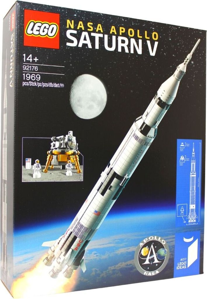 LEGO 92176 Ideas NASA Apollo Saturn V, razzo spaziale e Immagine del prodotto 