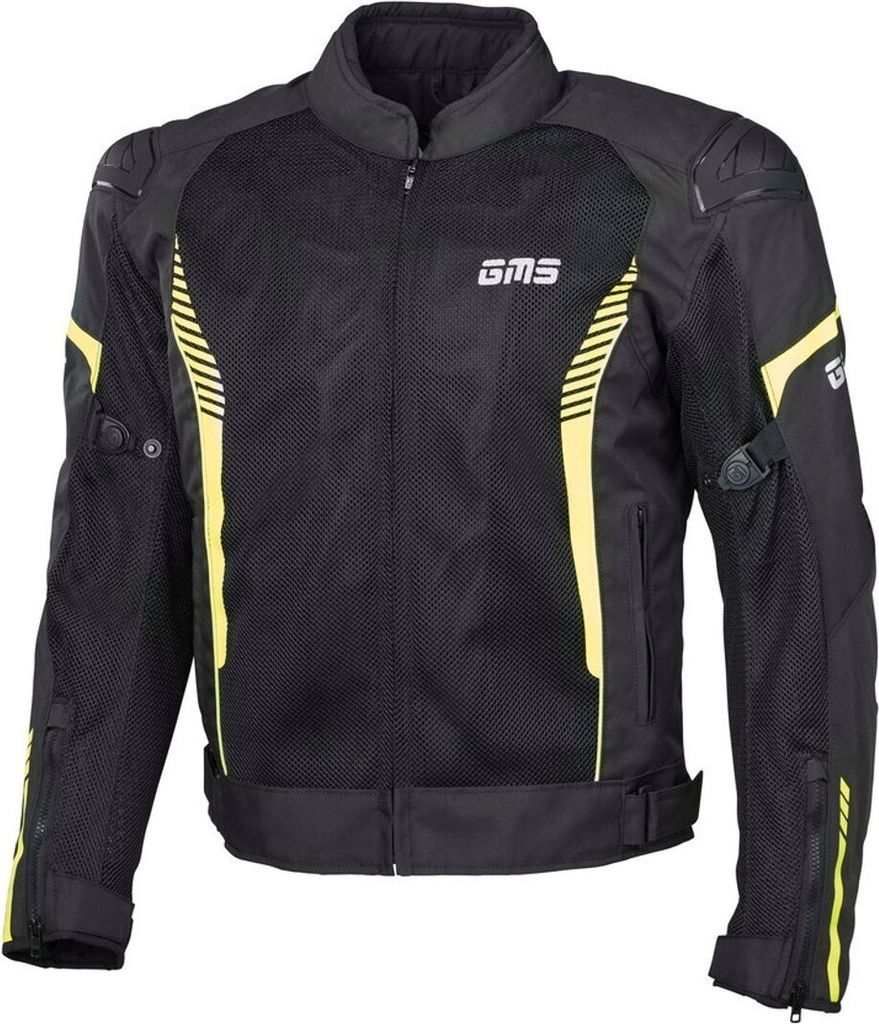 GMS Samu Mesh Motorrad Textiljacke, schwarz/gelb, 4XL Produktbild 